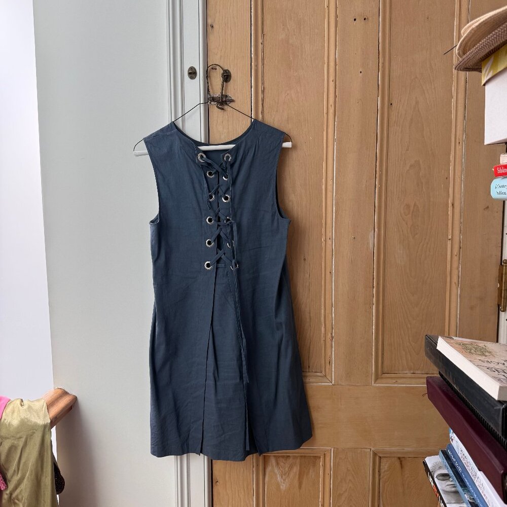 Theory Linen Lace Up Dress, Size 2